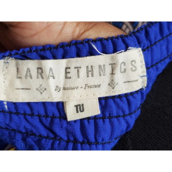 Lara Ethnics Women's Multicolor Sleeveless Off The Shoulder Knee Length Dress M - Picture 8 of 11